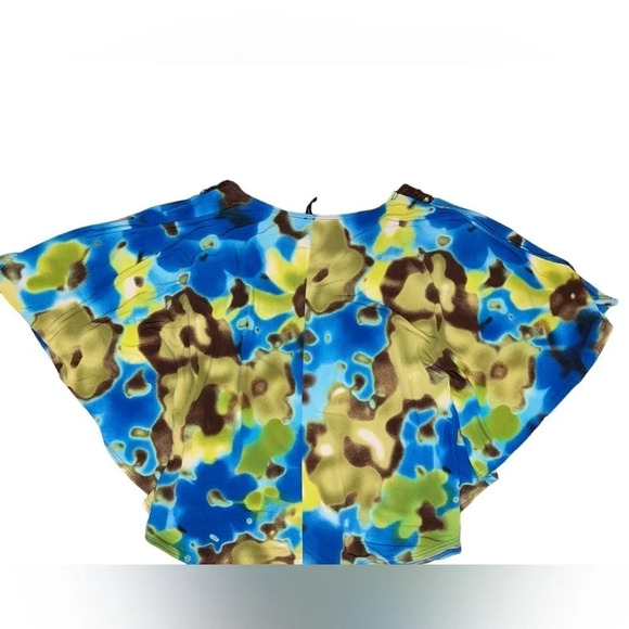 New Directions Gorgeous Multicolor Flowy Sleeves Top - Picture 5 of 7